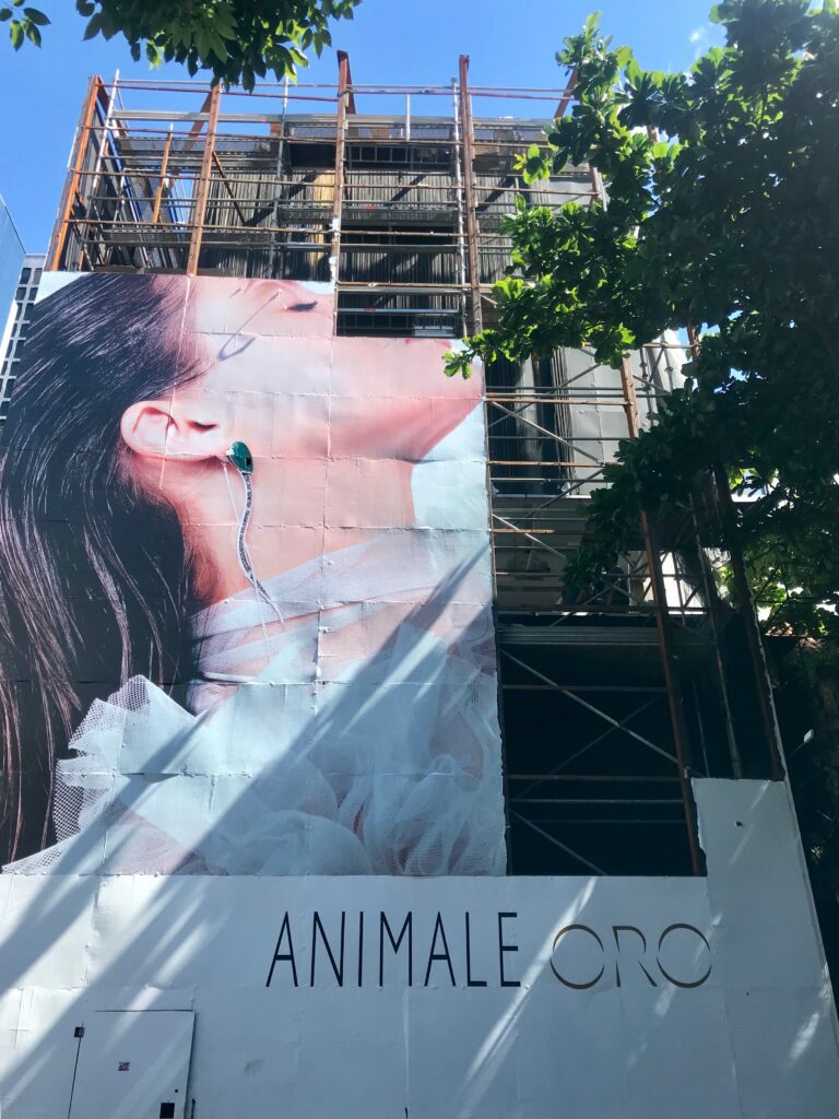 Fachada Animale sendo desmontada