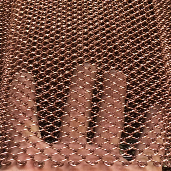 Cortina de malha metálica cor cobre Dropiron